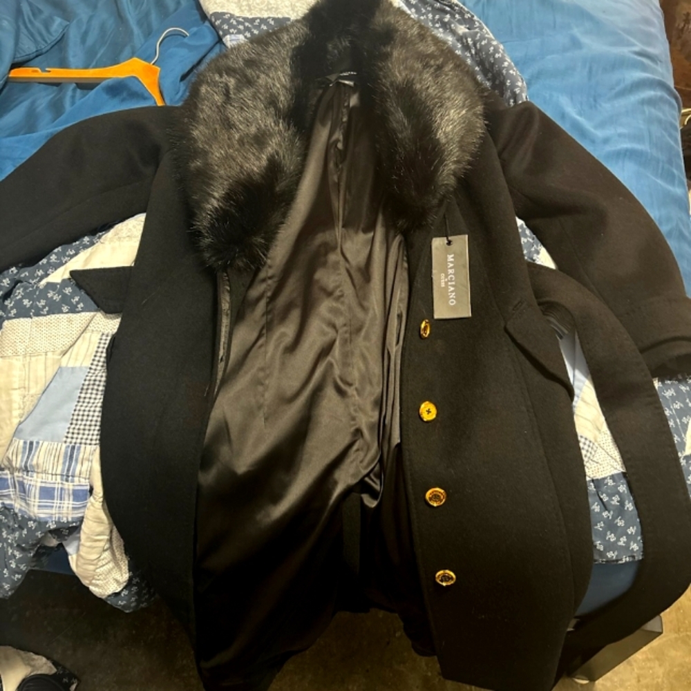 Guess by Marciano furr trimmed coat
